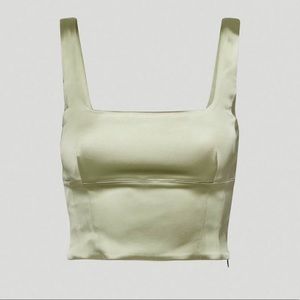 Aritzia Wilfred shine bustier top